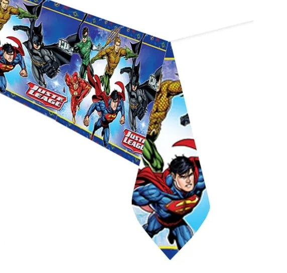 Justice League Party Plastic Tablecover