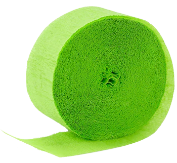 Crepe Streamers 24m Lime Green 2pk