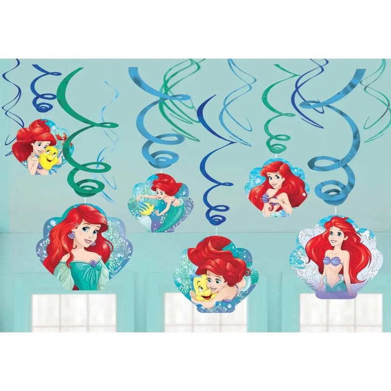 Little Mermaid Ariel Hanging Swirl Decoration Pack