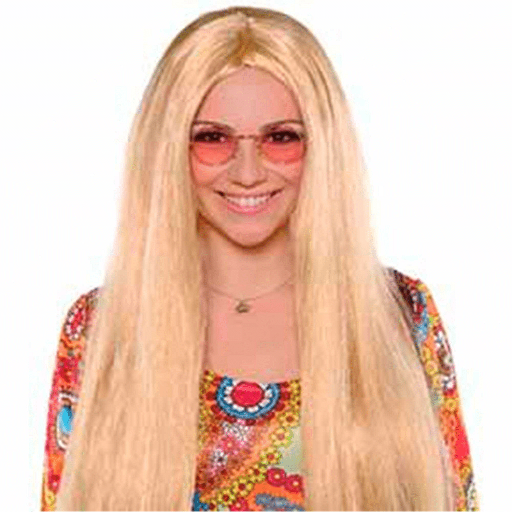 Long blonde wig for seventies, hippie, beach and Barbie costume looks