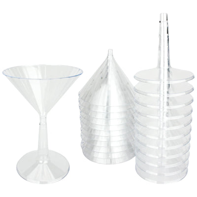 Martini Glasses Plastic 6pk 200ml