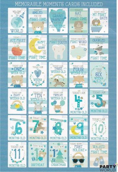 Baby Boy Memorable Moments Cards (30pk)