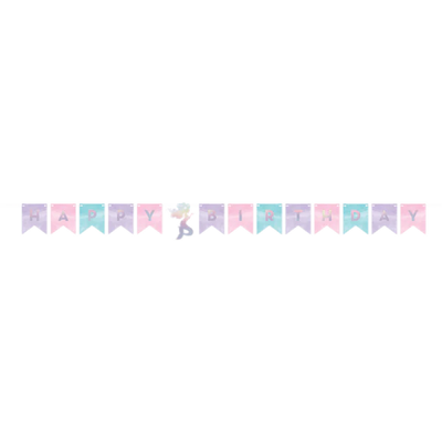 Mermaid Shine Iridescent Birthday Banner