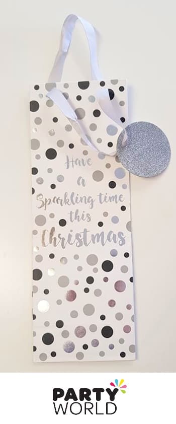 Mini Christmas Gift Bag 13.5 x 11 x 6 cm - Teddy Bear
