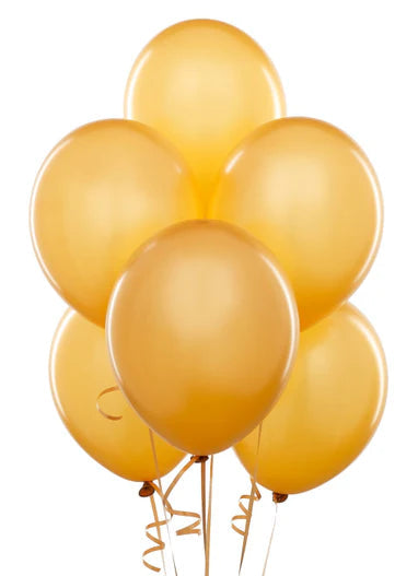 Party Balloons 8pk - Metallic Gold