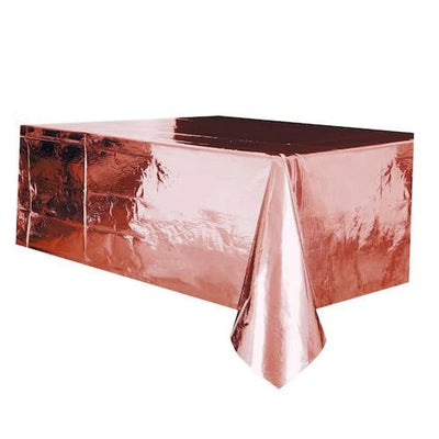 Foil Table Cover Rectangle - Rose Gold