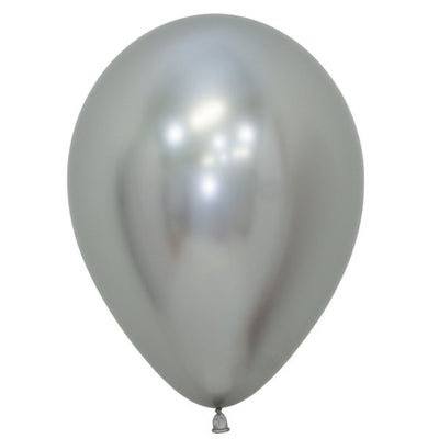Metallic Silver Balloons - 12pk