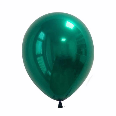 Metallic Jungle Green Party Balloons - 8 Pack