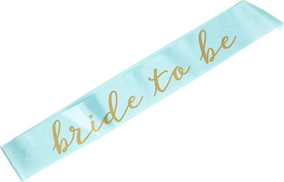 Bride to Be Sash - Mint &amp; Gold