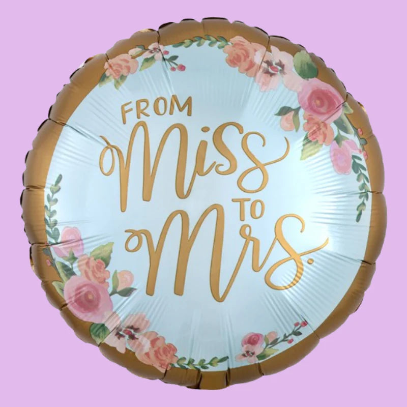 Miss to Mrs Foil Balloon    45cm