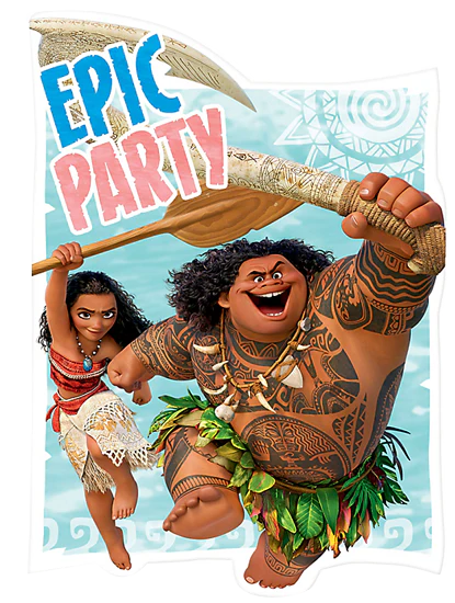 Moana Party Postcard Invitations (8)