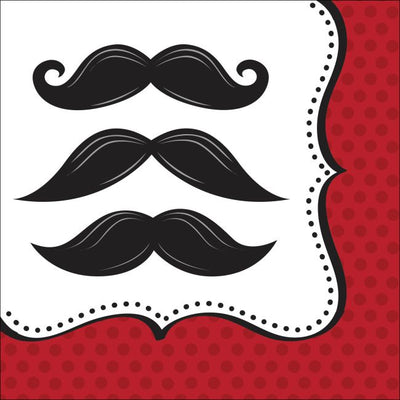 Mustache Party Luncheon Napkins (20)