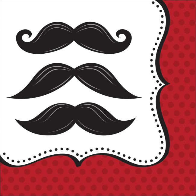 Mustache Party Luncheon Napkins (20)