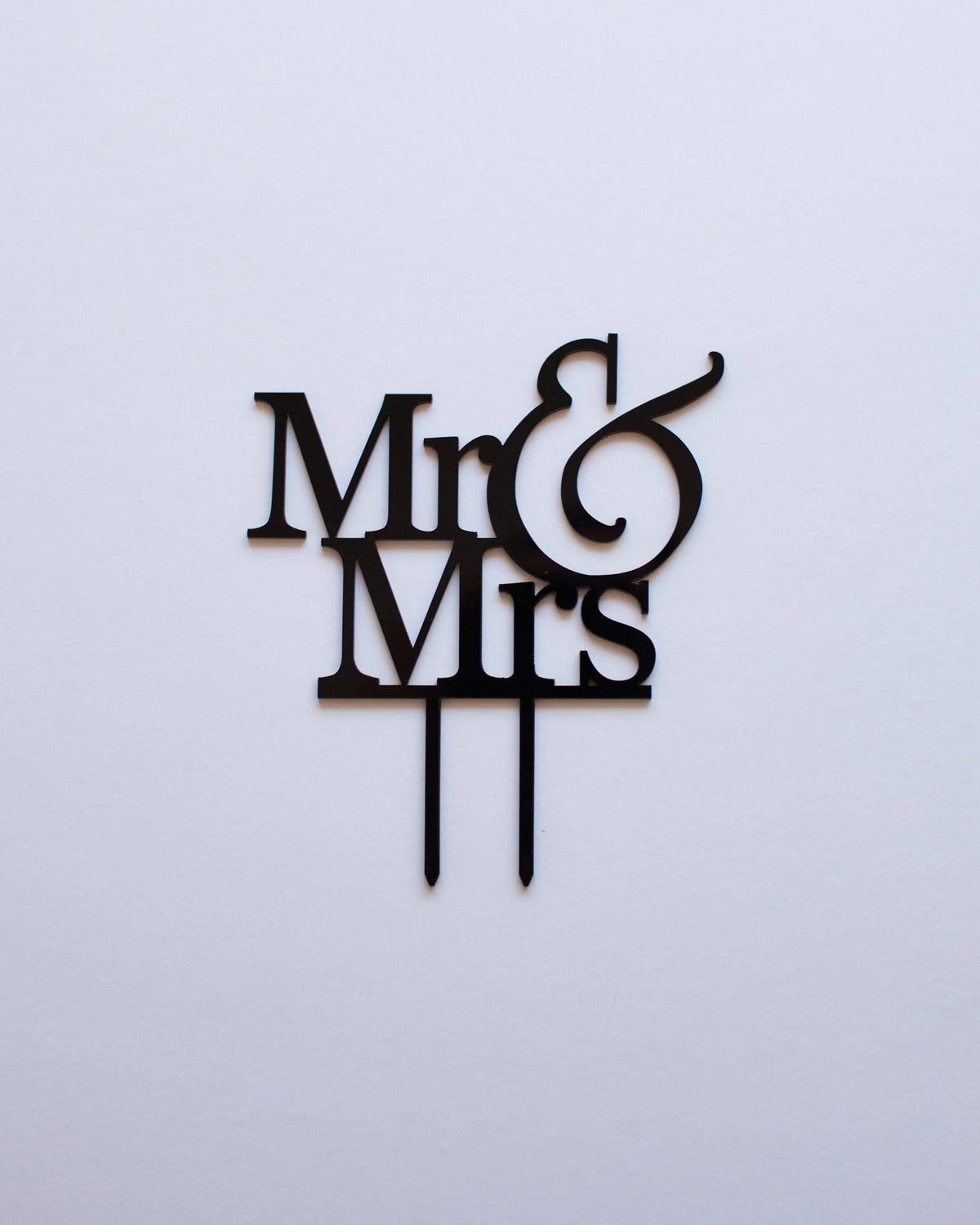 Wedding Cake Topper "Mr &amp; Mrs" - Black