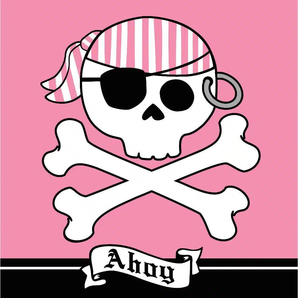 Pirate Party Pink Luncheon Napkins (16)