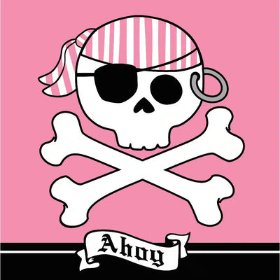 Pirate Party Pink Luncheon Napkins (16)
