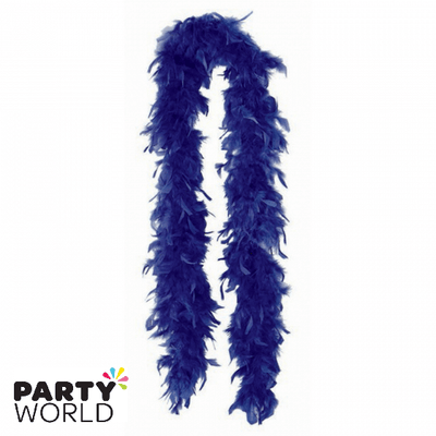 Navy Blue Feather Boa 182 cm