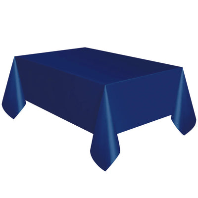Plastic Table Cover Rectangle Navy