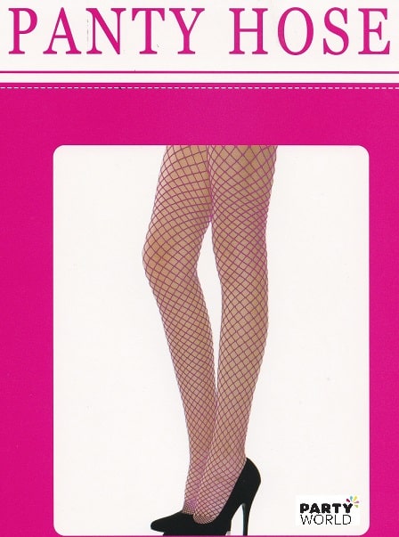 Neon Pink Fishnet Panty Hose