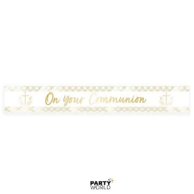On Your Communion Foil Banner 2.7m