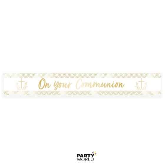 On Your Communion Foil Banner 2.7m