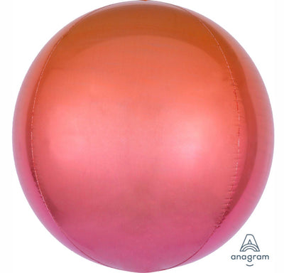 Balloon Orbz 16" Ombre Red Orange