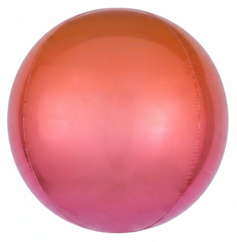 Balloon Orbz 16" Ombre Red Orange