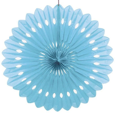 Tissue Paper Fan Pale Blue - 40cm
