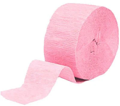 Crepe Streamers 24m Pale Pink 2pk