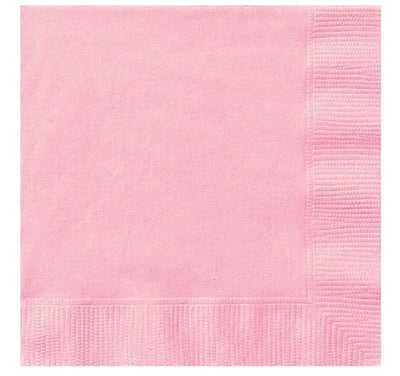 Lunch Napkins 20 pack - Pale Pink 2ply