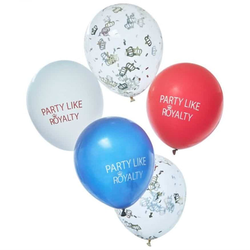 Party Like Royalty Latex Balloons (5pk)