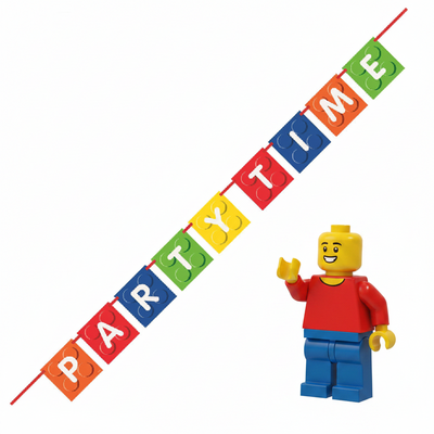 Lego Blocks "Party Time" Banner