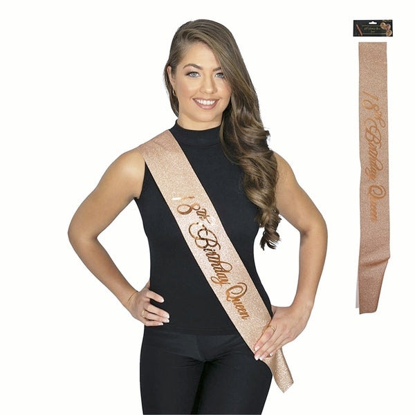 18th Birthday Queen Sash