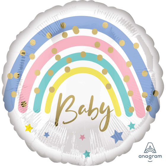 Foil Balloon 18" Pastel Rainbow Baby