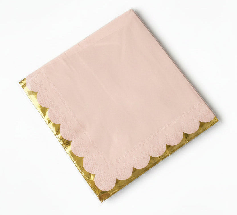Pastel Pink and Gold - Lunch Napkins 20pk