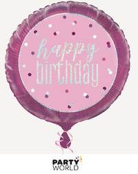 Pink Ist Birthday Foil Balloon 45cm