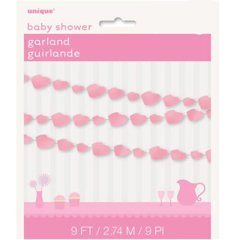 Pink Baby Booties Paper Garland