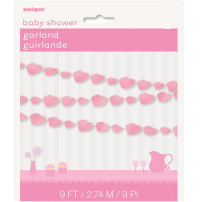 Pink Baby Booties Paper Garland