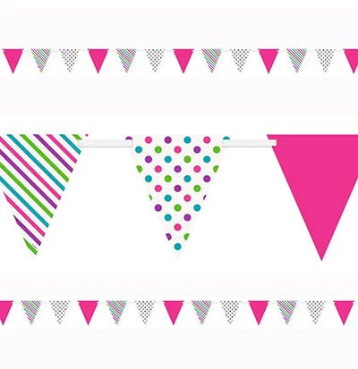 Bunting Flag Banner Bright Stripes &amp; Dots