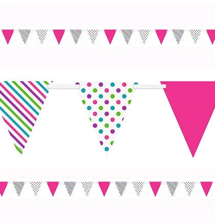 Bunting Flag Banner Bright Stripes &amp; Dots