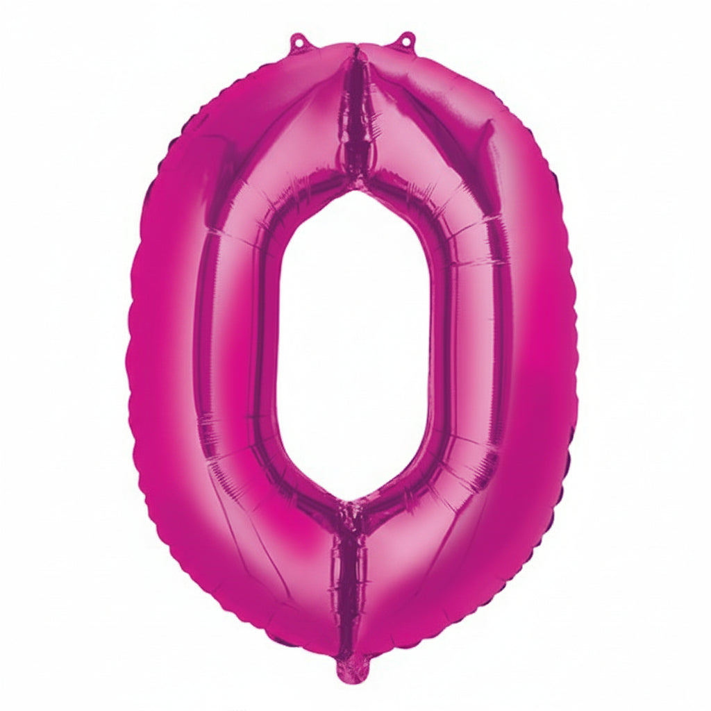 Foil Balloon Number Pink "0"