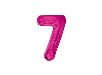 Foil Balloon Number Pink "7"