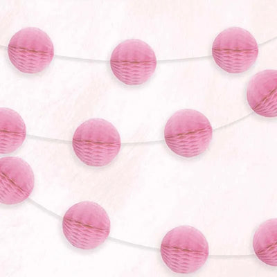 Pink Honeycomb Ball Garland