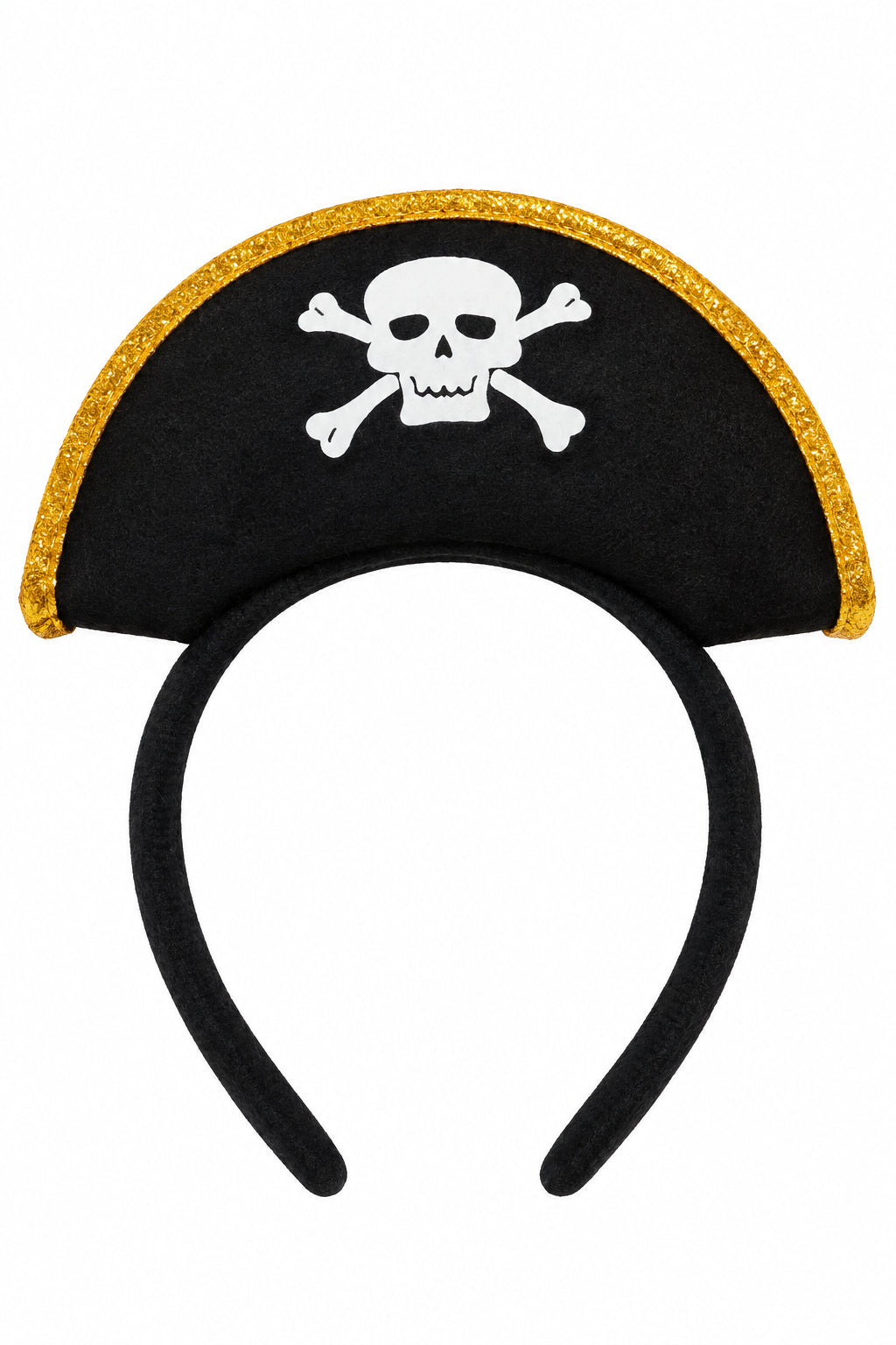 Pirate headband with small attached hat for kids pirate parties and dress-up days
