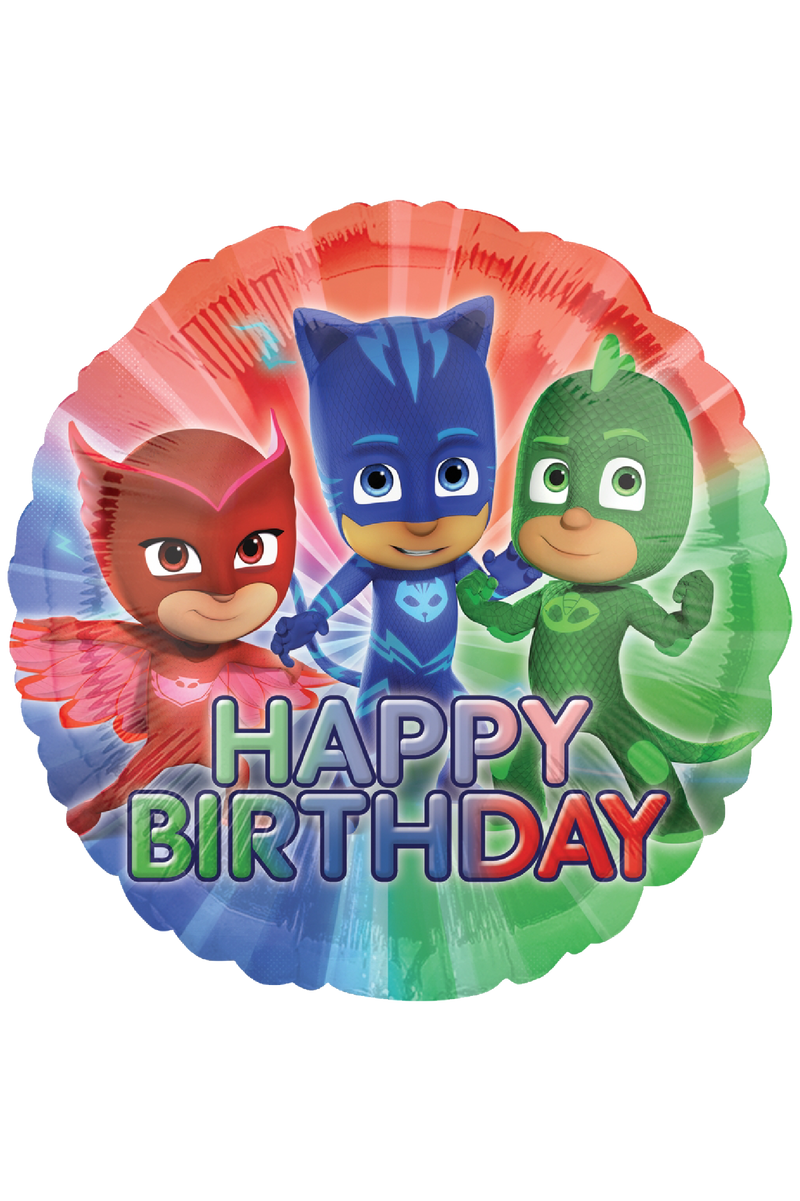 P J Masks Happy Birthday Foil Balloon 45cm