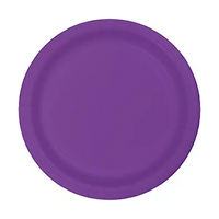 Purple Round Paper Plates 22cm (24)