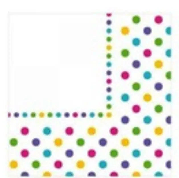 Rainbow Dots Luncheon Napkins (12)