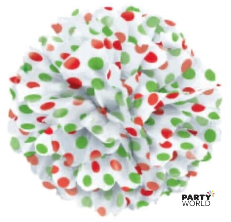 Orange and Black Dot Puff Ball - 35cm