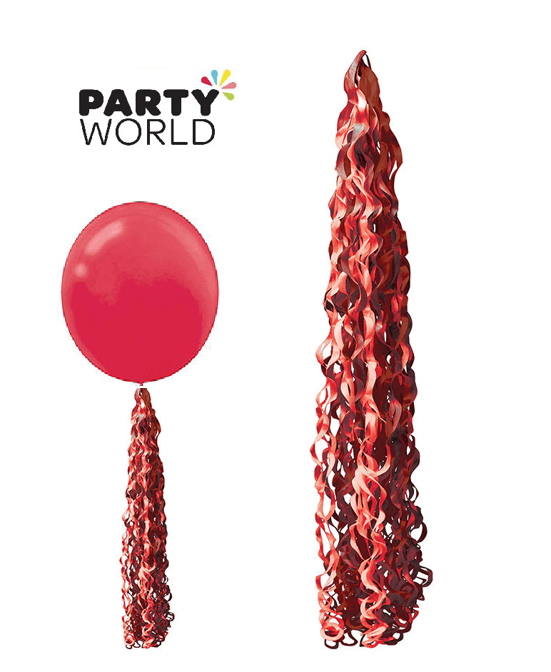 Twirlz Red Balloon Tail 86cm  or Hang on its own.