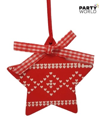 Merry Christmas Metal Plaque Hanging Decoration 17.5 x 15cm